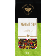 Сердце Кавказа Чай зелёный "Таёжный Сбор" 50гр 1/20